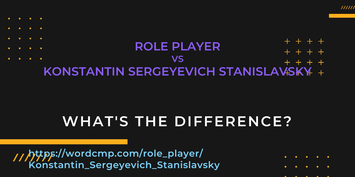 Difference between role player and Konstantin Sergeyevich Stanislavsky