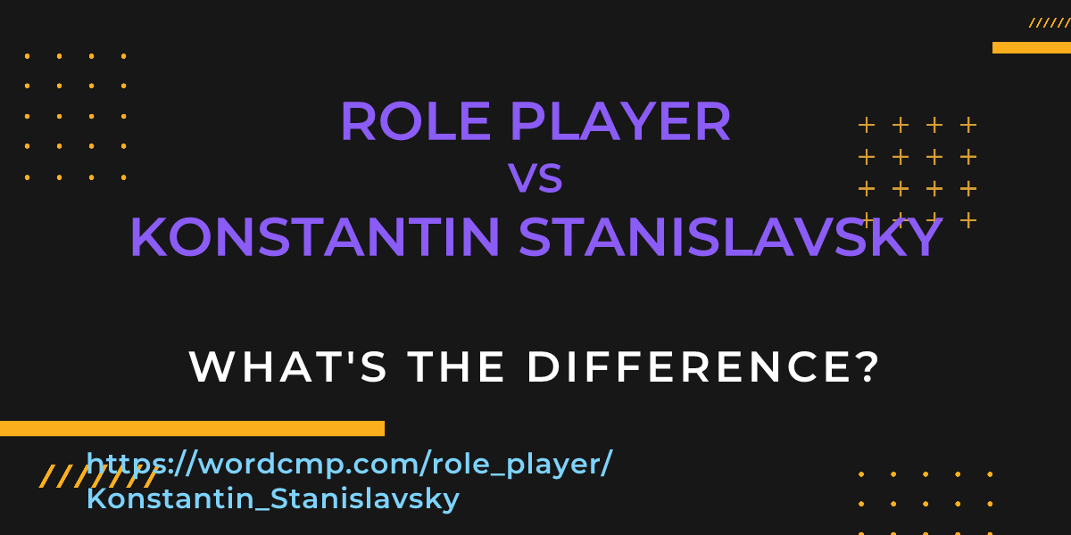 Difference between role player and Konstantin Stanislavsky