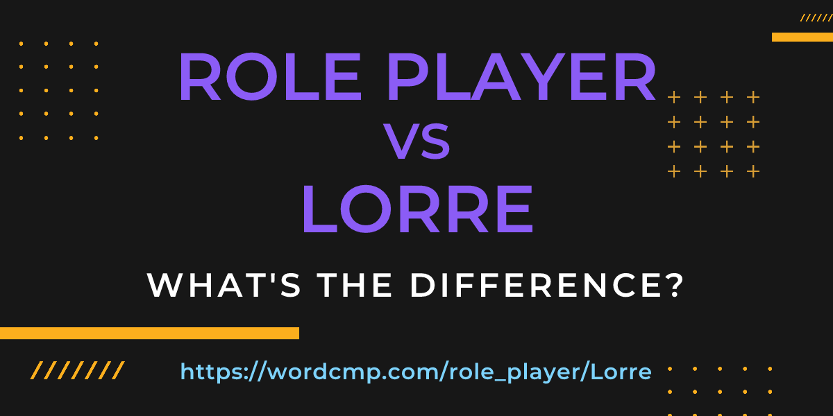 Difference between role player and Lorre
