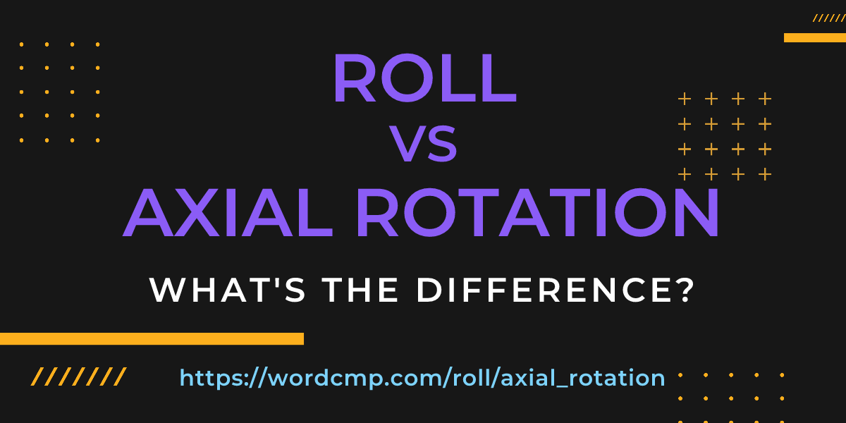 Difference between roll and axial rotation