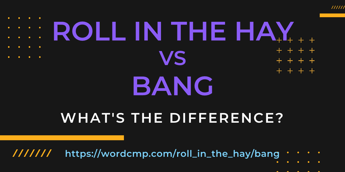 Difference between roll in the hay and bang