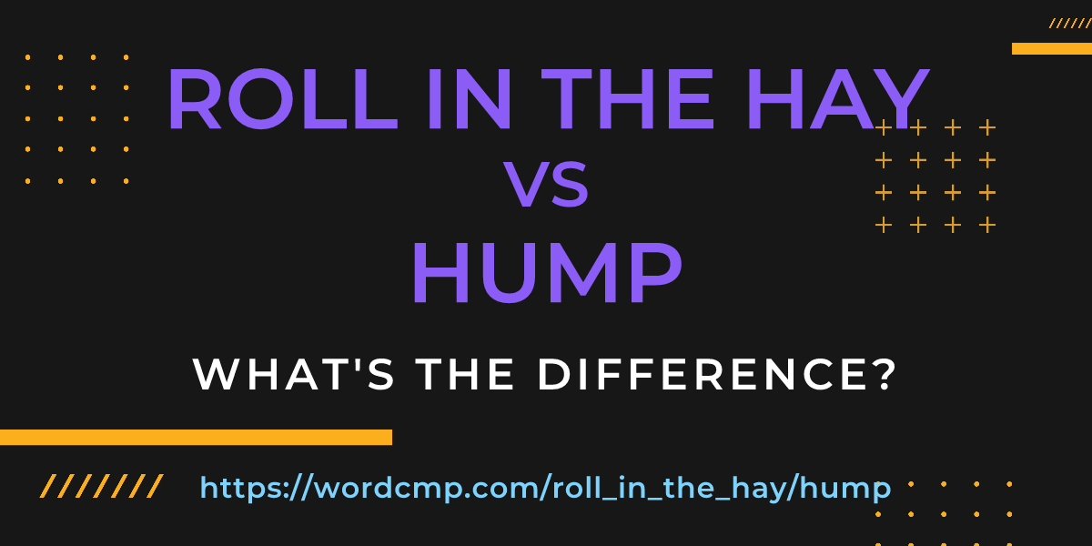 Difference between roll in the hay and hump