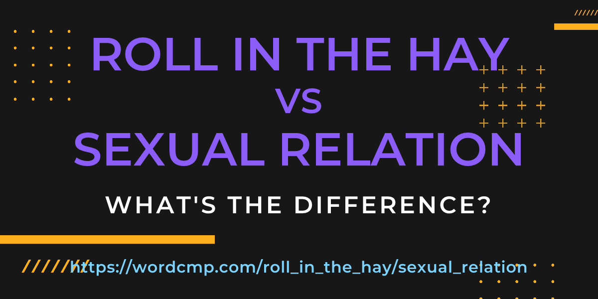 Difference between roll in the hay and sexual relation