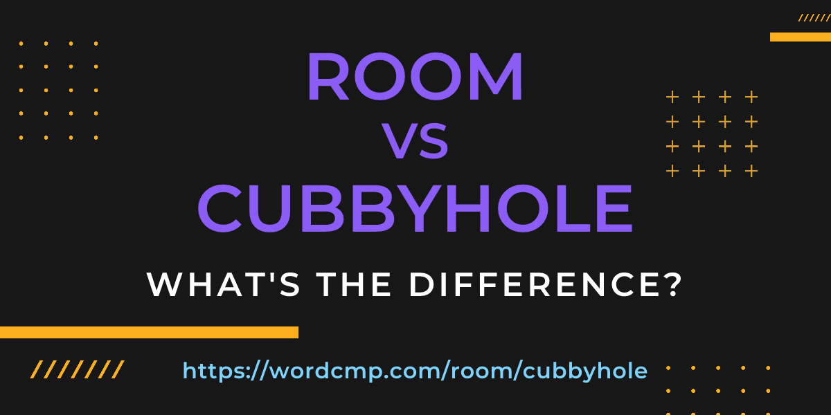 Difference between room and cubbyhole