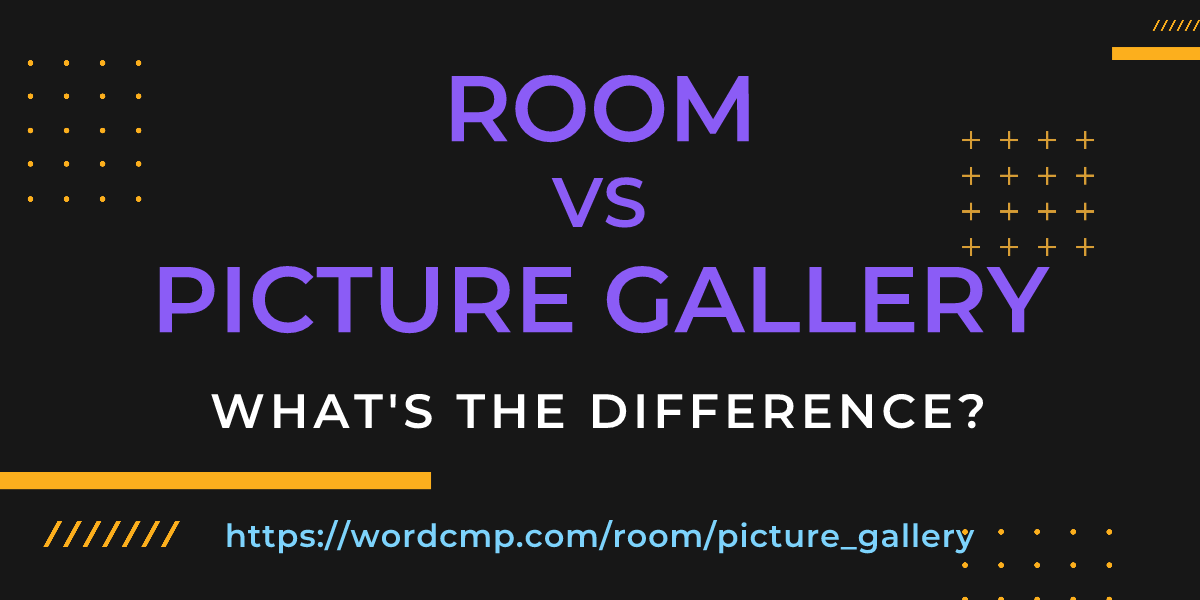 Difference between room and picture gallery