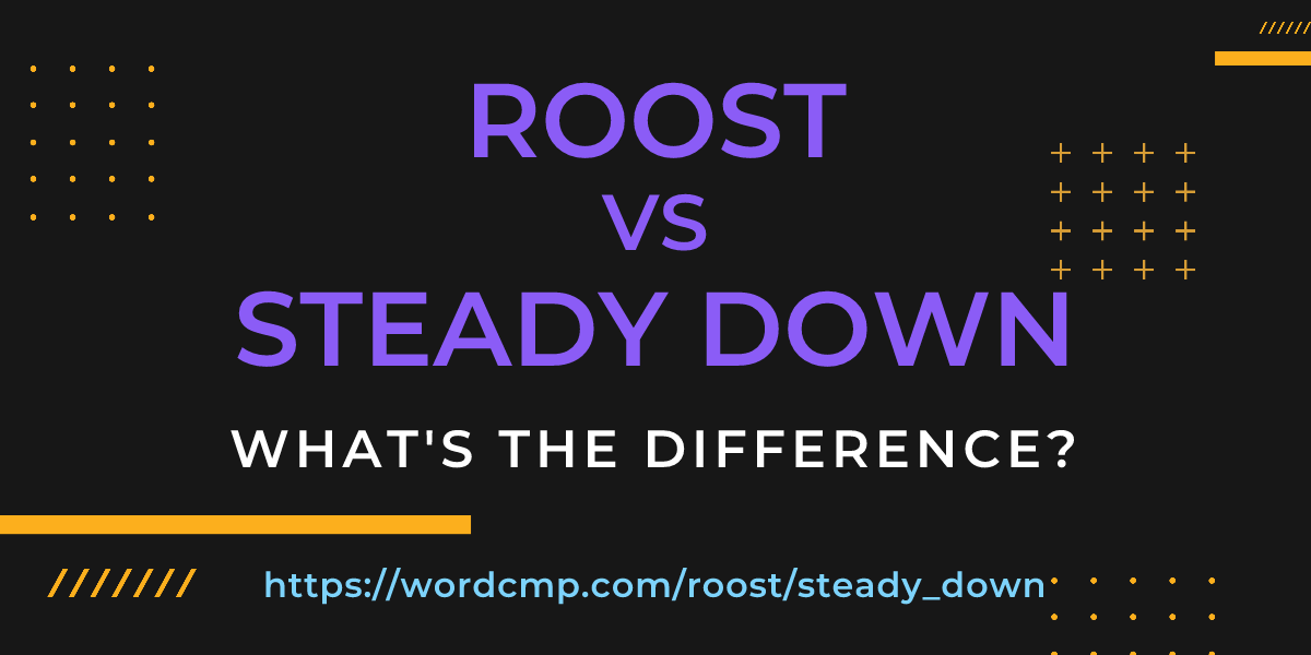 Difference between roost and steady down
