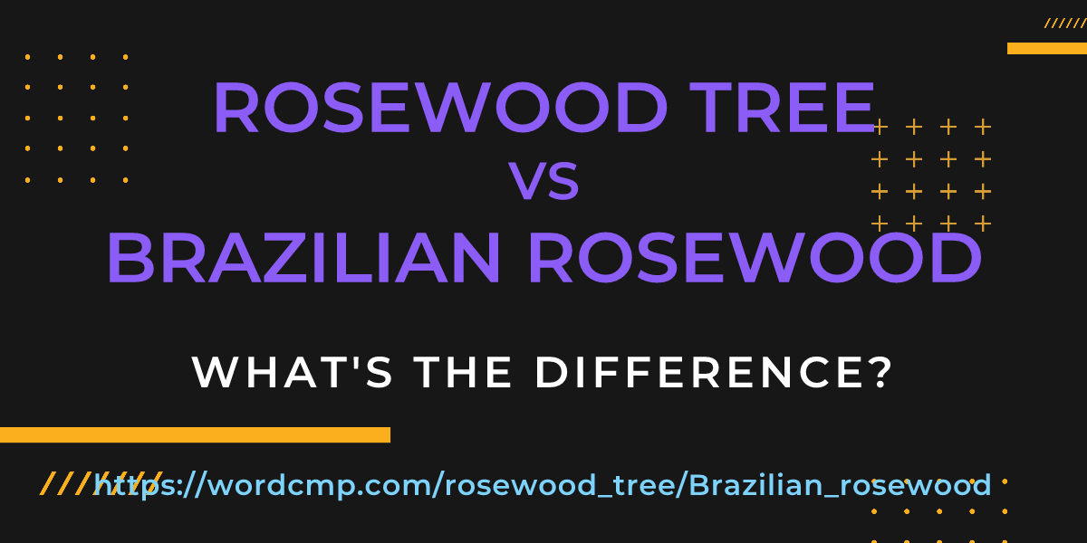 Difference between rosewood tree and Brazilian rosewood