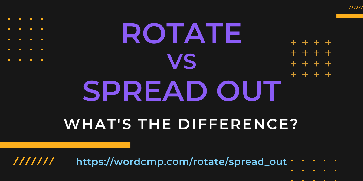 Difference between rotate and spread out
