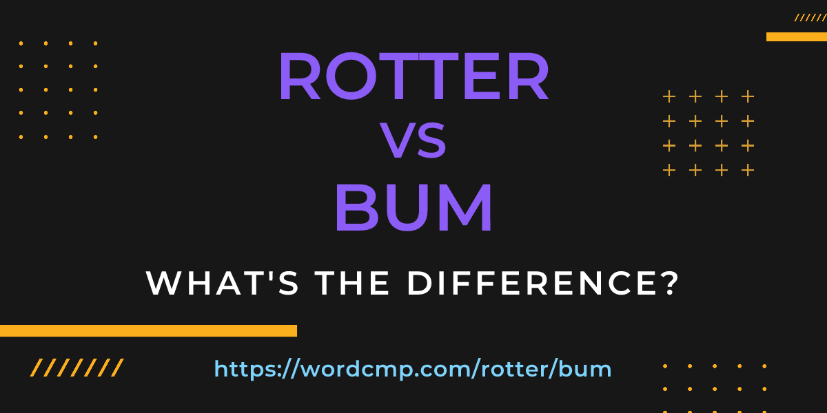 Difference between rotter and bum