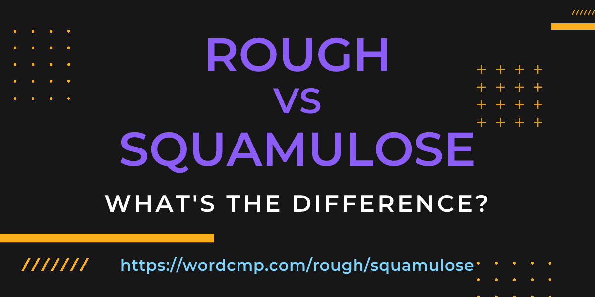 Difference between rough and squamulose