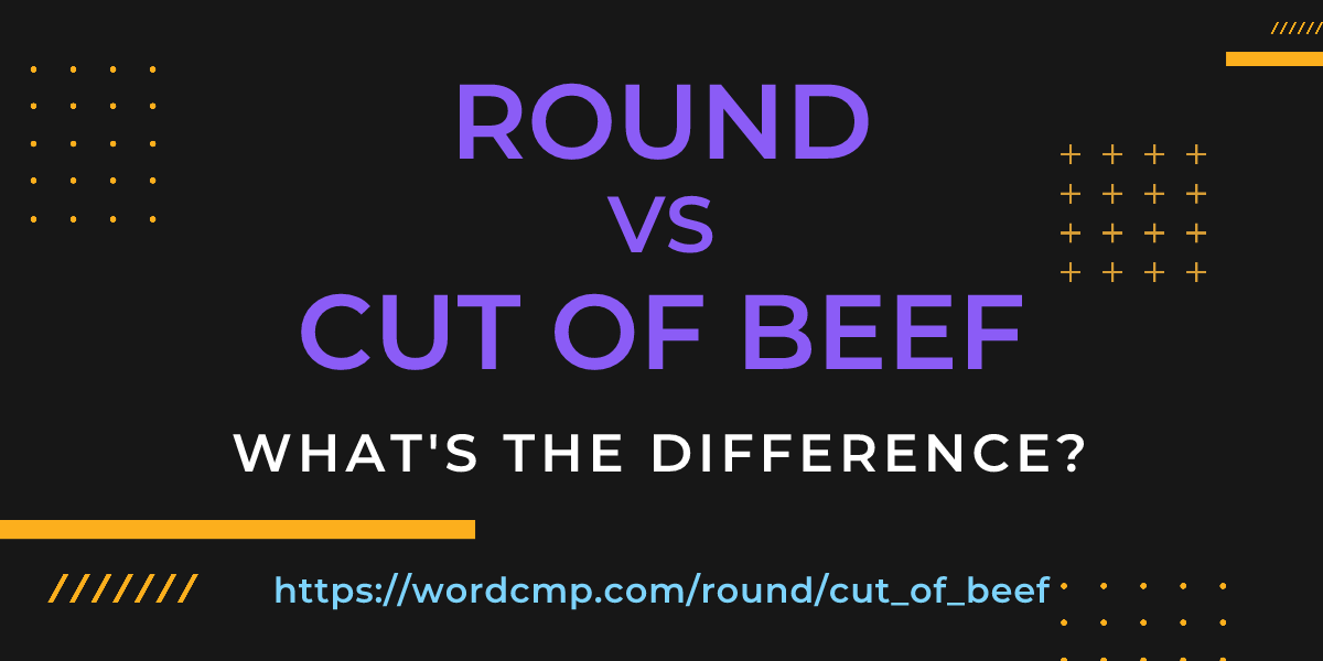 Difference between round and cut of beef