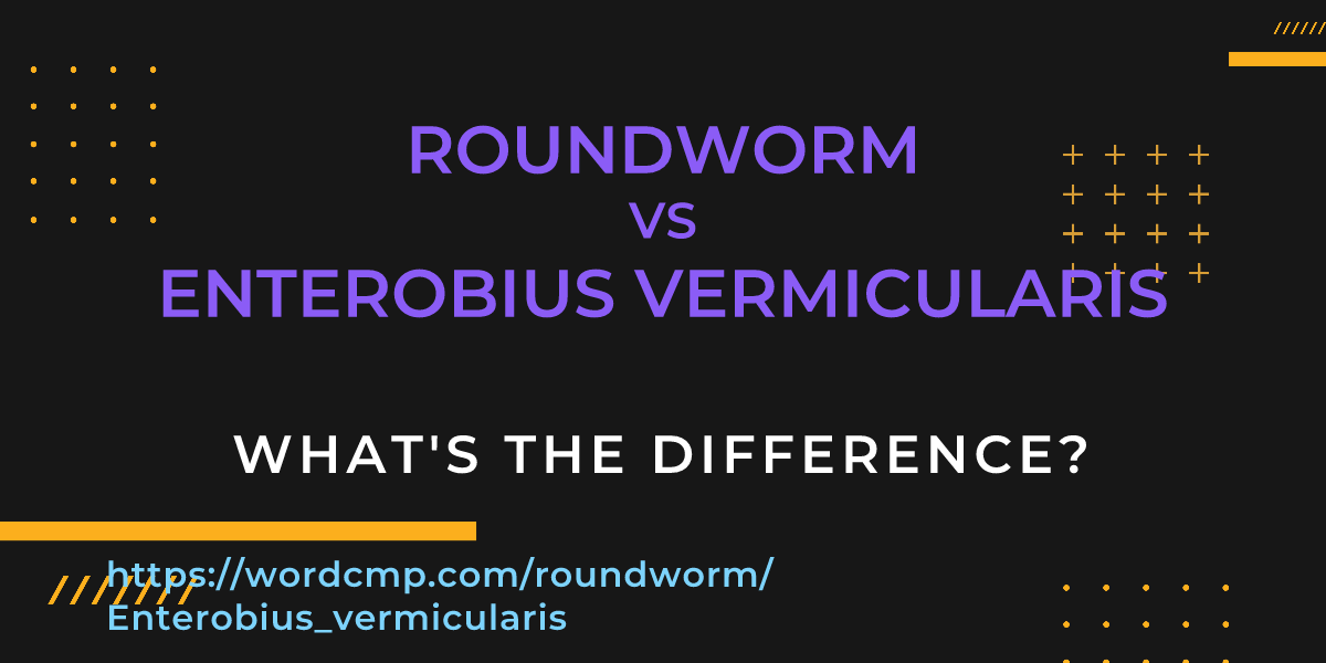 Difference between roundworm and Enterobius vermicularis