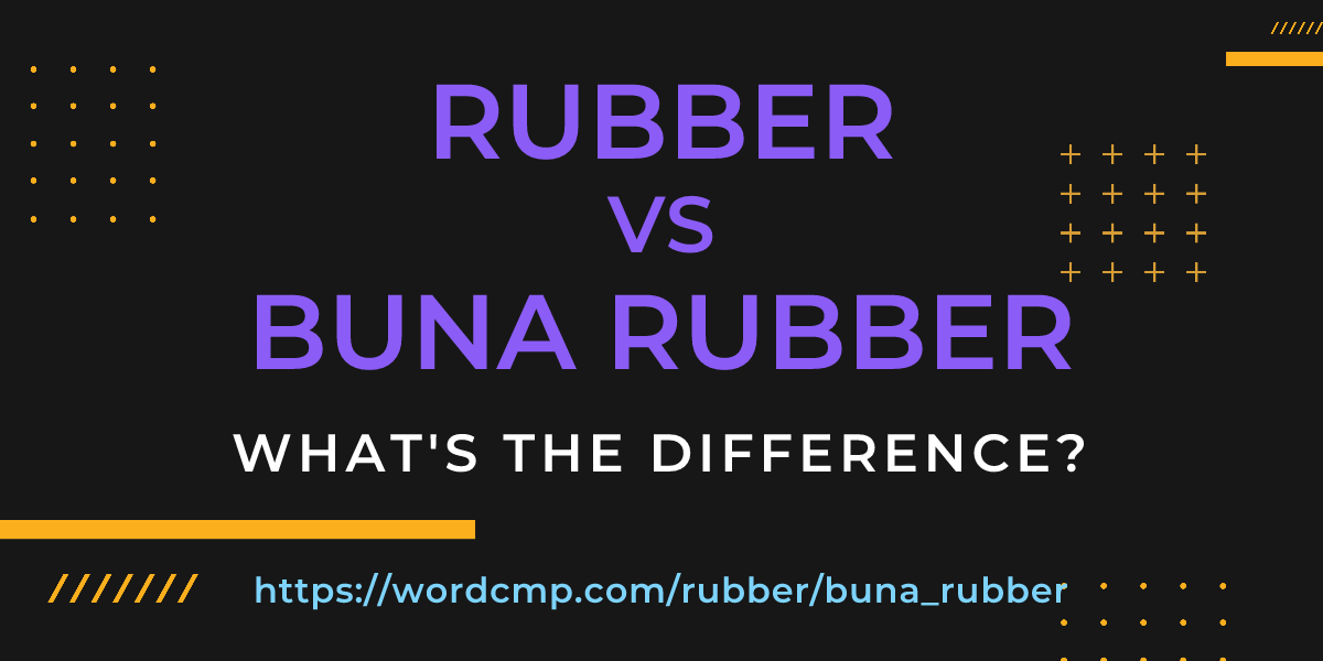 Difference between rubber and buna rubber