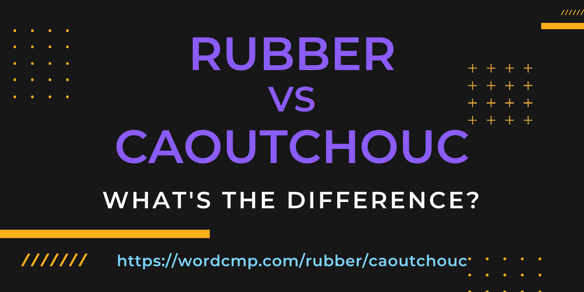 Difference between rubber and caoutchouc