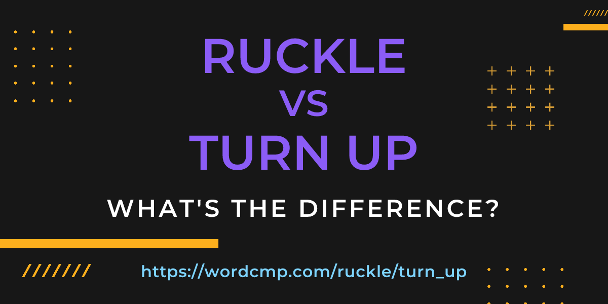 Difference between ruckle and turn up