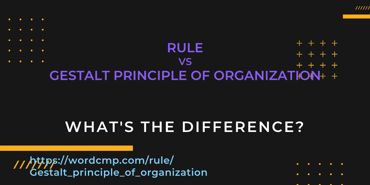 Difference between rule and Gestalt principle of organization
