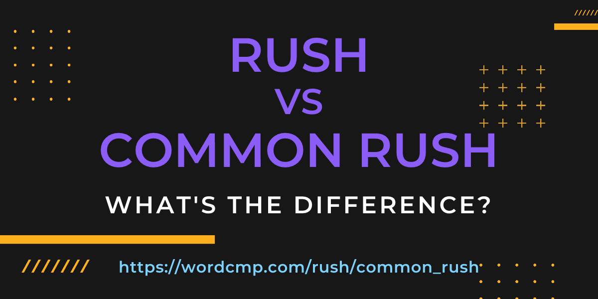 Difference between rush and common rush