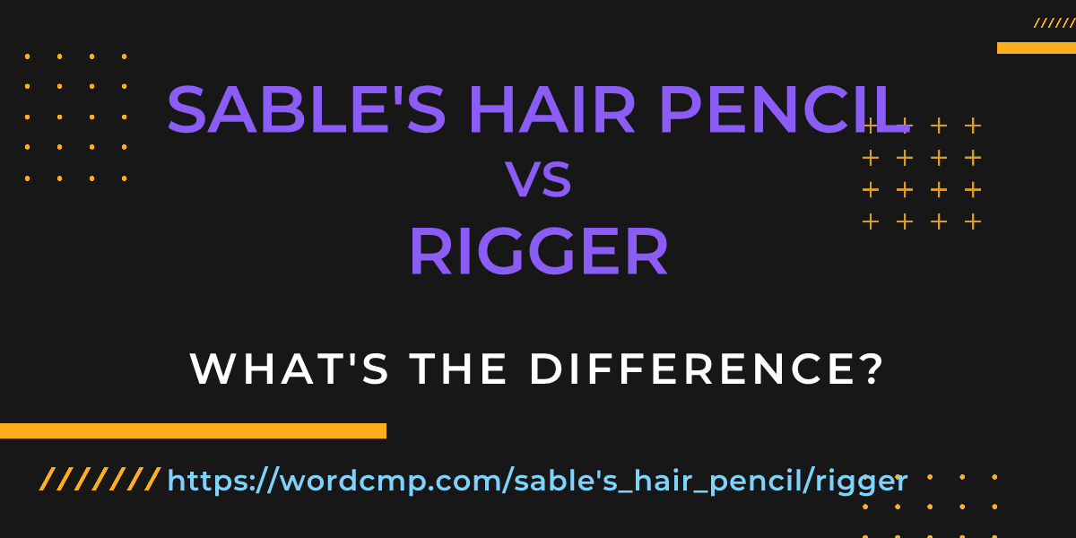Difference between sable's hair pencil and rigger