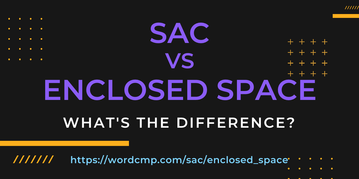 Difference between sac and enclosed space