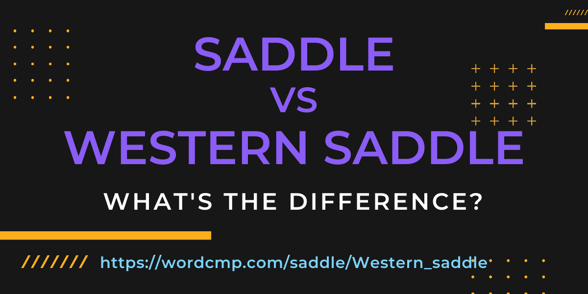 Difference between saddle and Western saddle