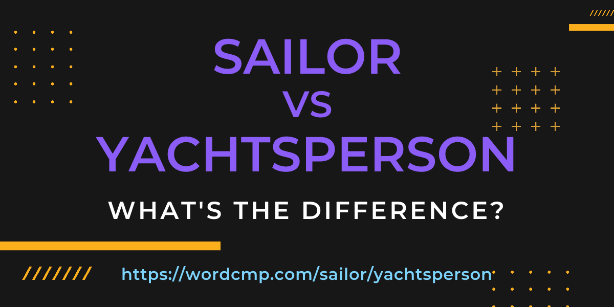 Difference between sailor and yachtsperson