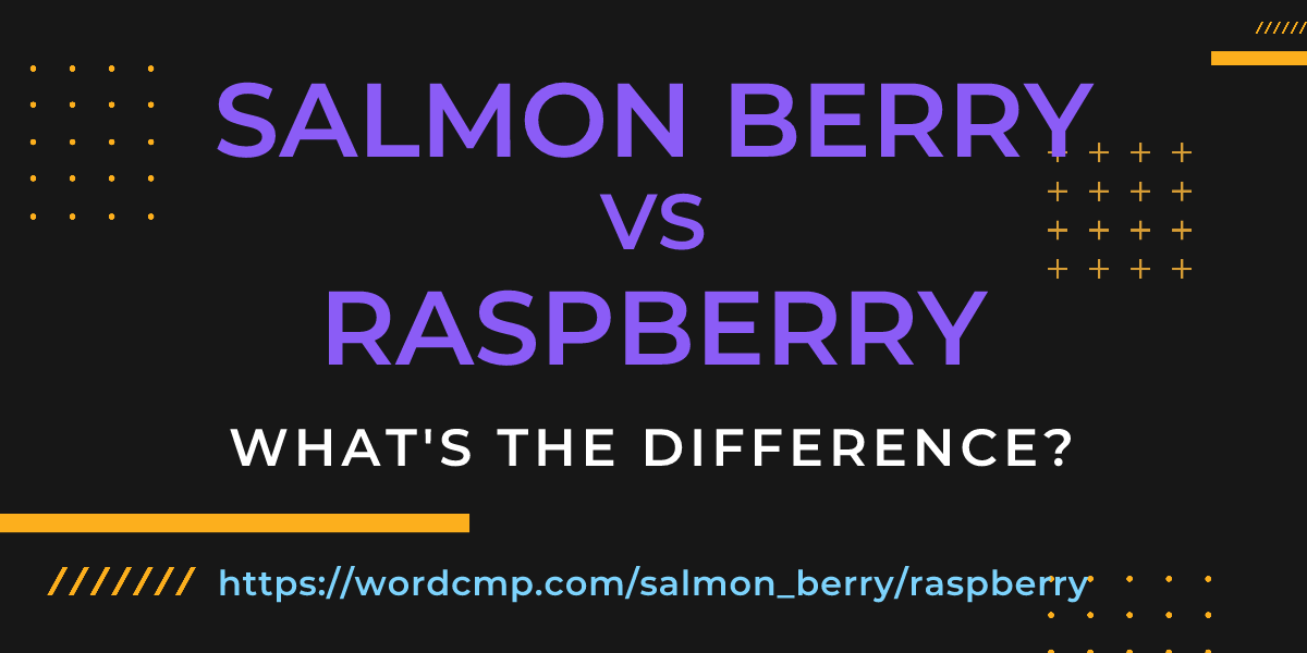 Difference between salmon berry and raspberry