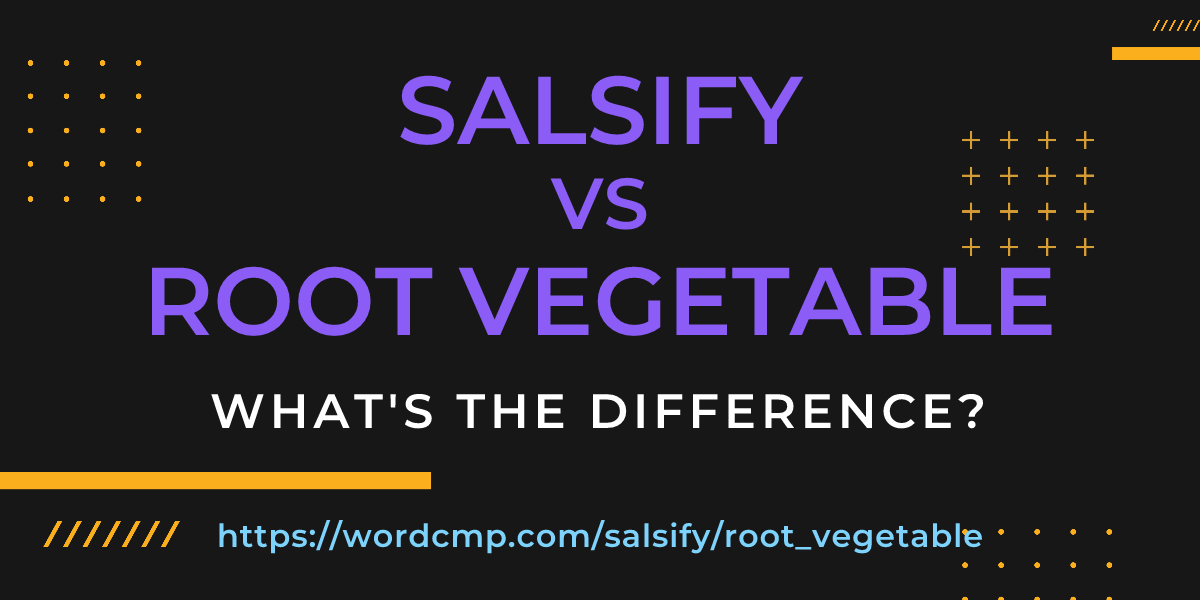Difference between salsify and root vegetable