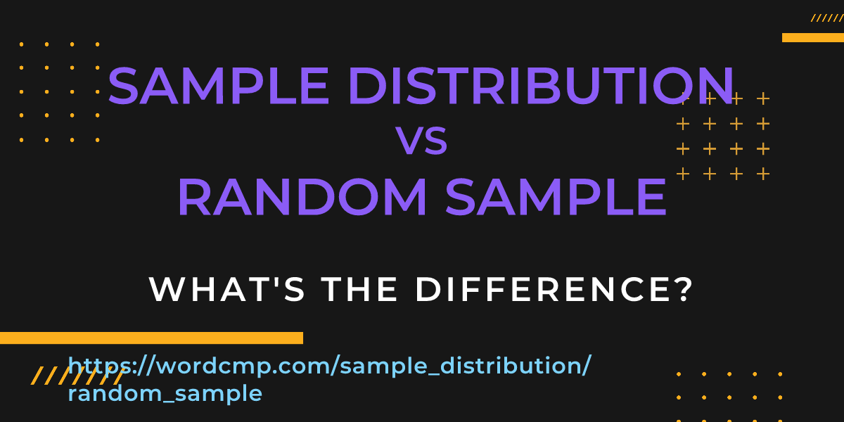 Difference between sample distribution and random sample