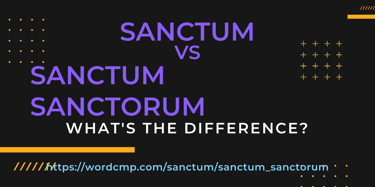 Difference between sanctum and sanctum sanctorum