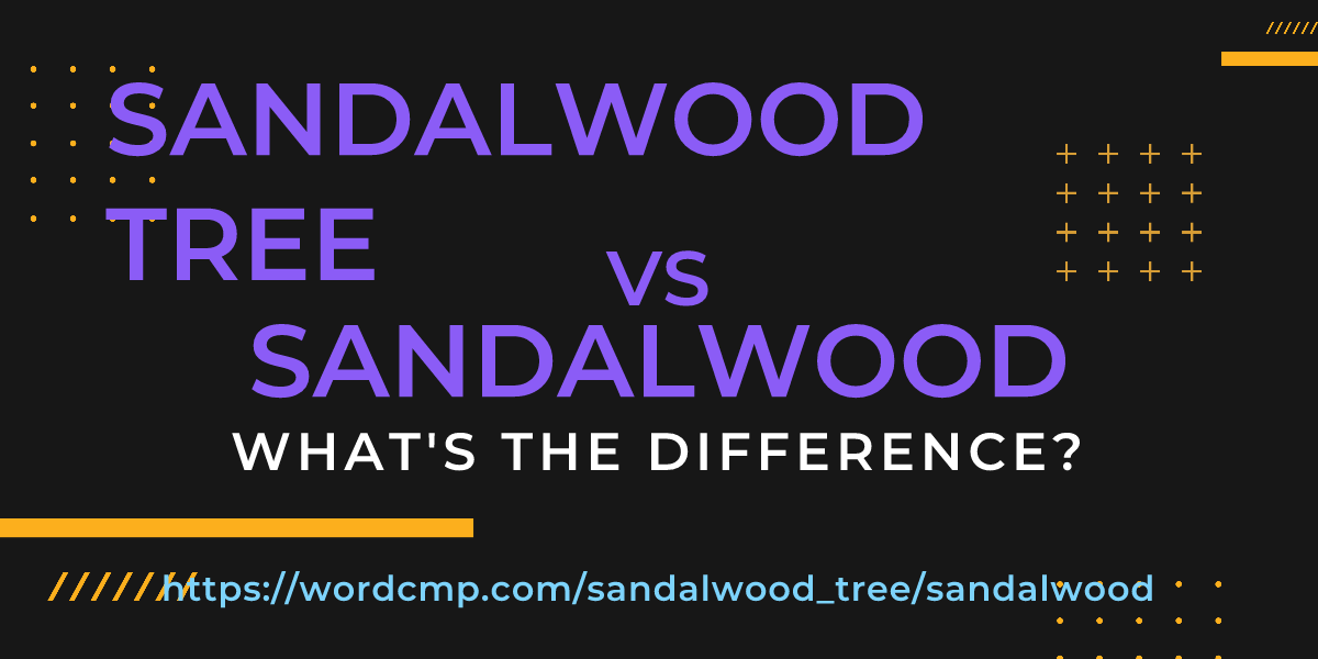 Difference between sandalwood tree and sandalwood