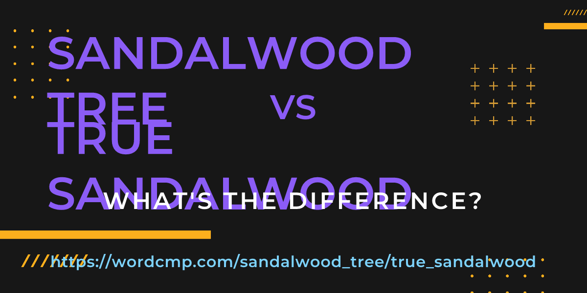 Difference between sandalwood tree and true sandalwood