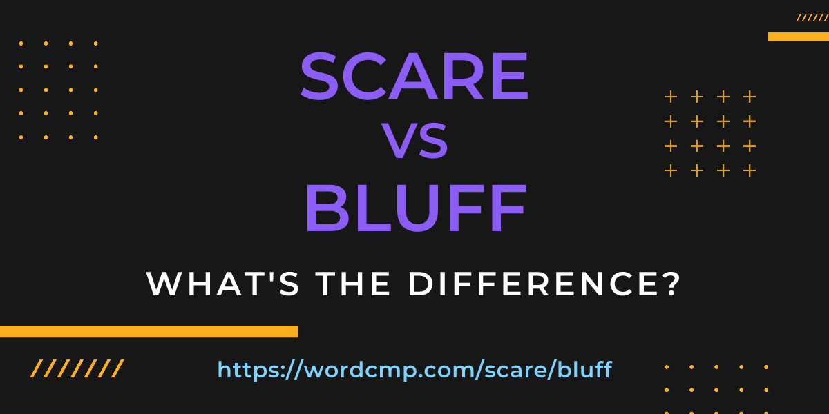 Difference between scare and bluff