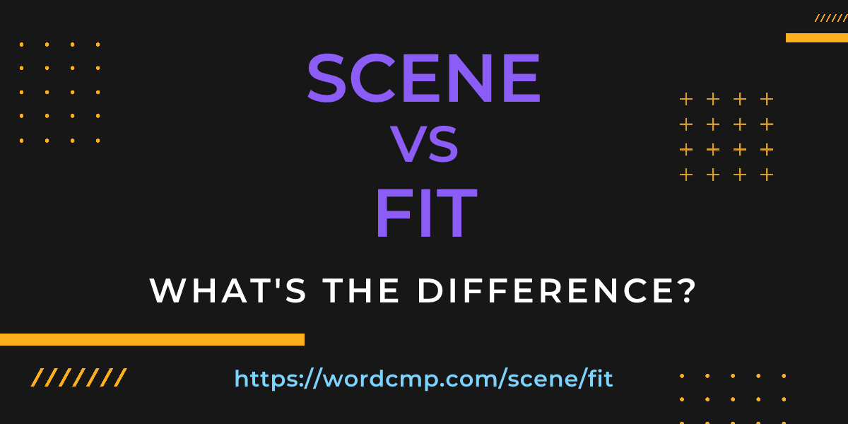 Difference between scene and fit