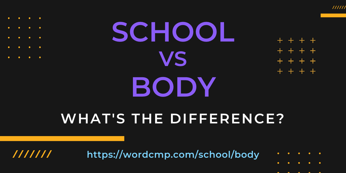 Difference between school and body