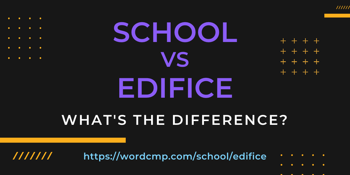 Difference between school and edifice