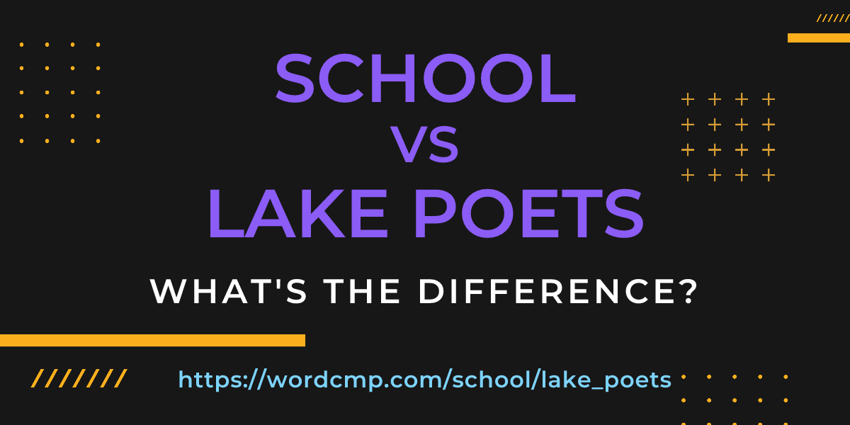 Difference between school and lake poets