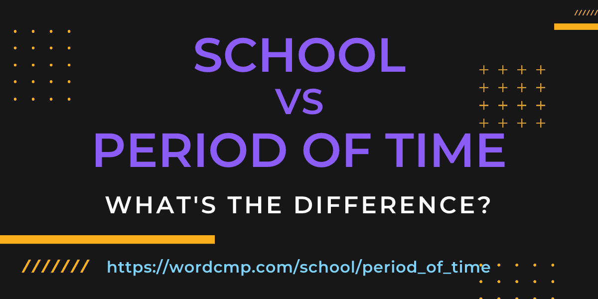 Difference between school and period of time