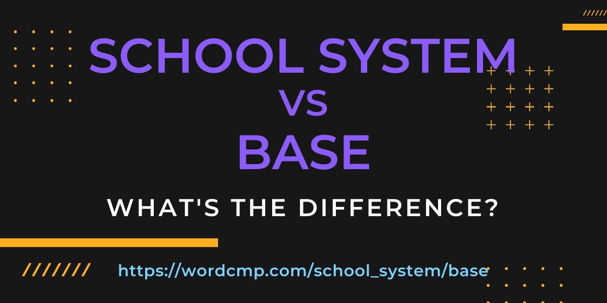 Difference between school system and base