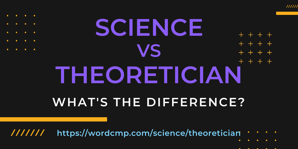 Difference between science and theoretician