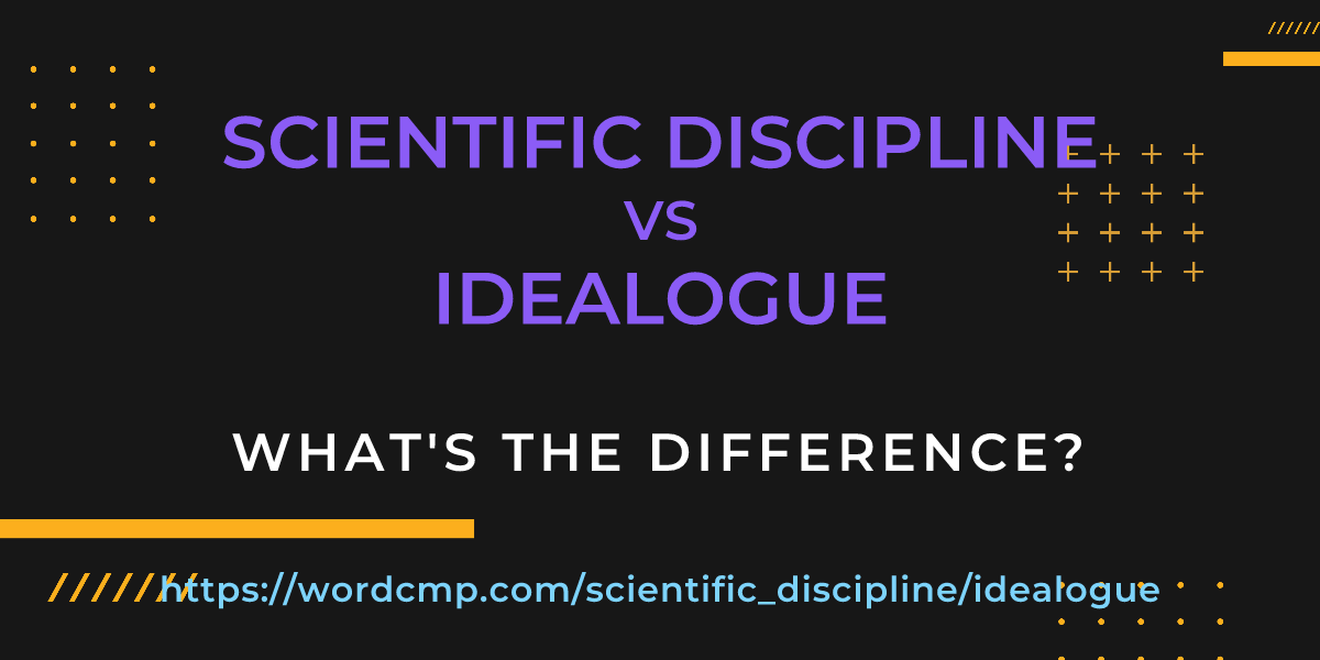 Difference between scientific discipline and idealogue