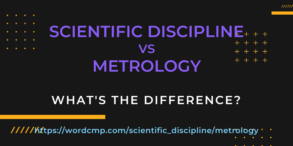 Difference between scientific discipline and metrology