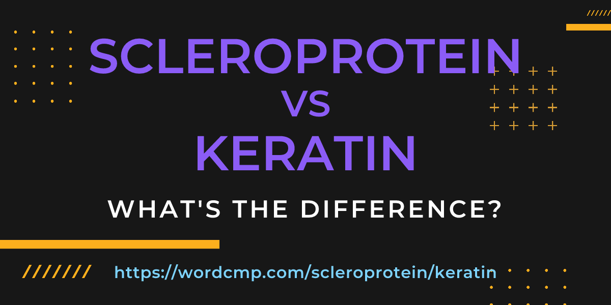Difference between scleroprotein and keratin