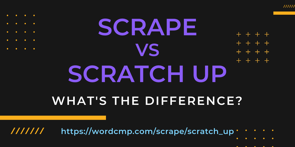 Difference between scrape and scratch up