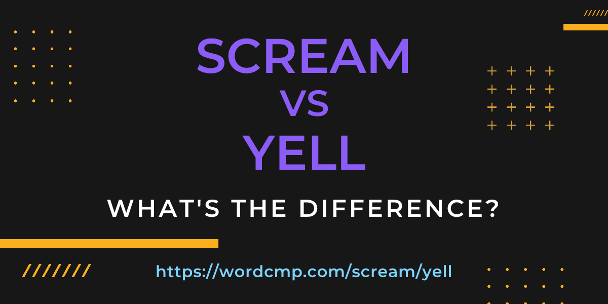 Difference between scream and yell