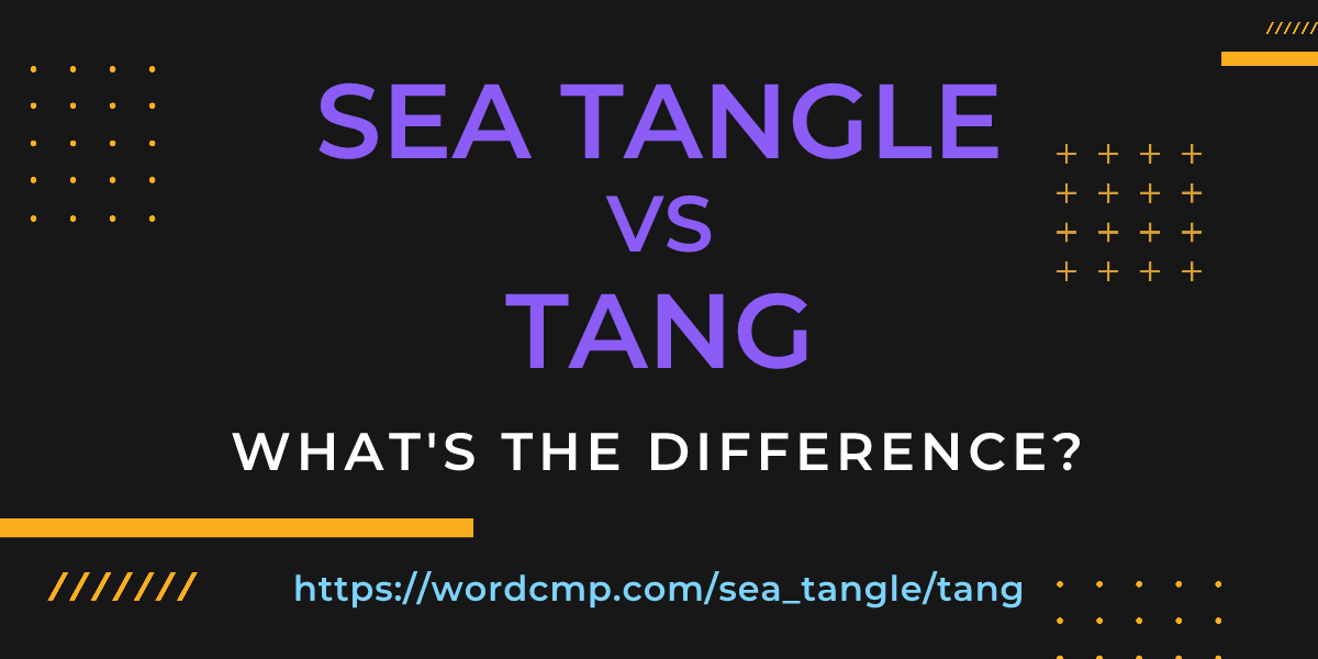 Difference between sea tangle and tang