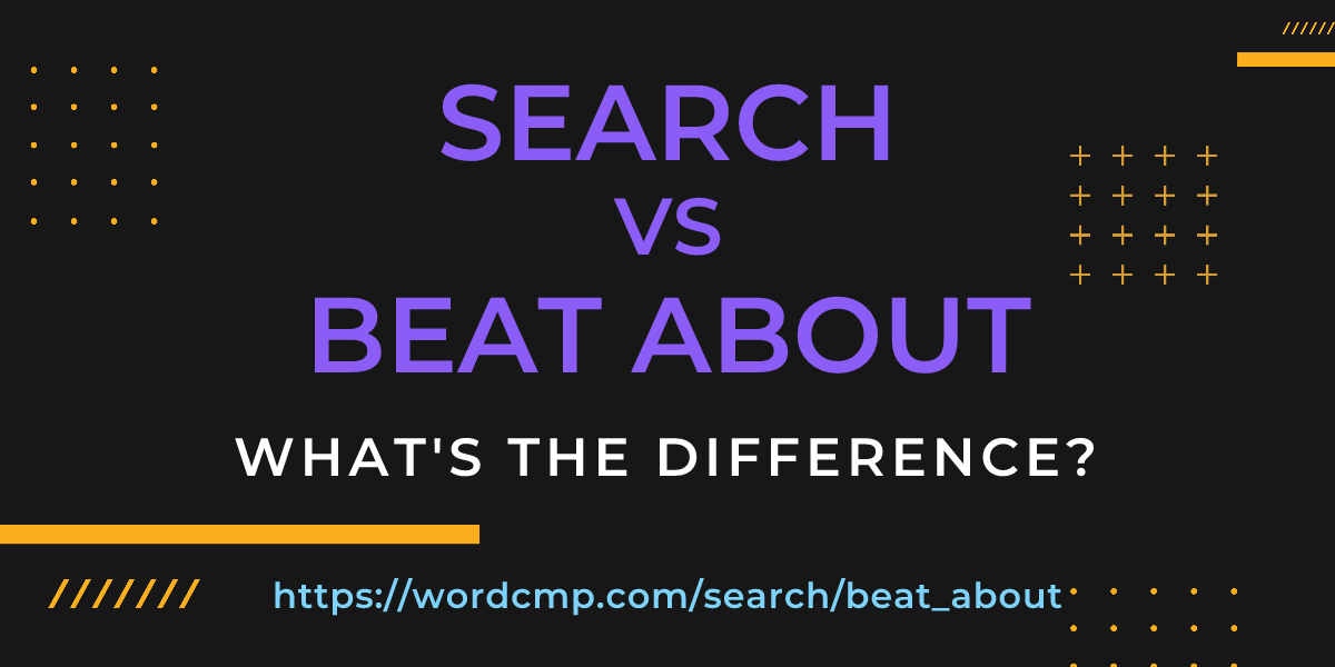 Difference between search and beat about