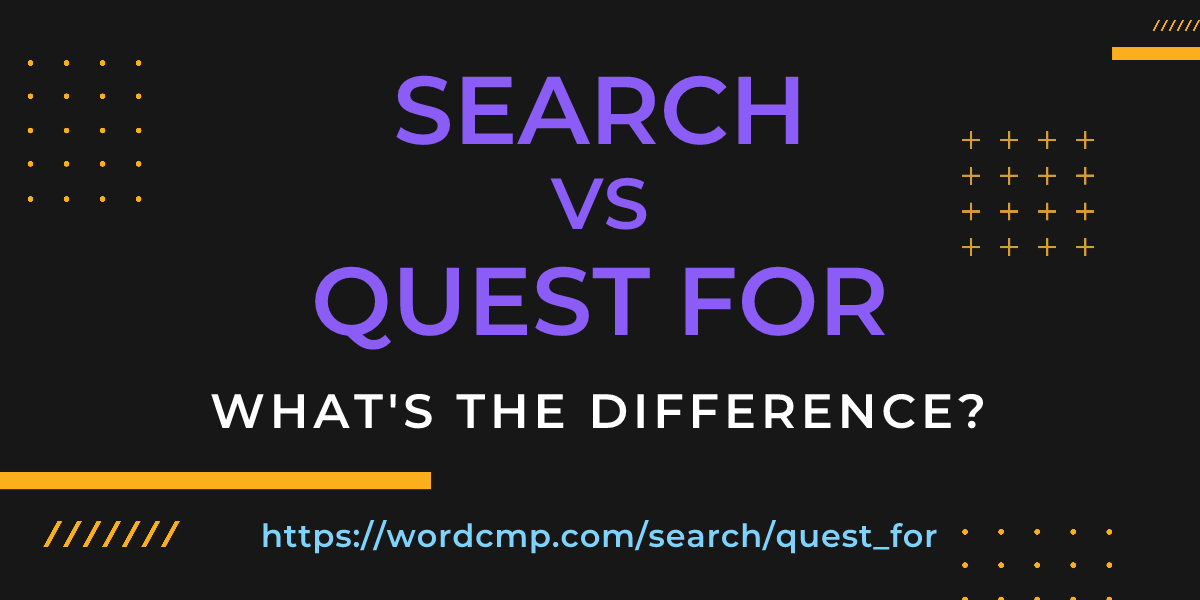 Difference between search and quest for
