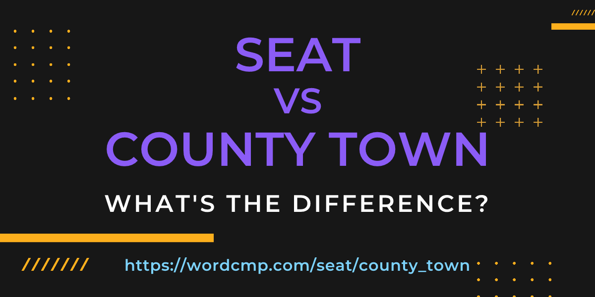 Difference between seat and county town