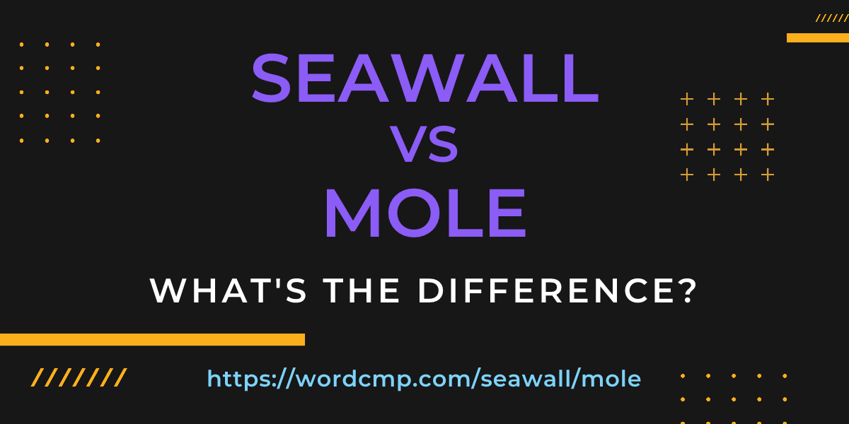 Difference between seawall and mole