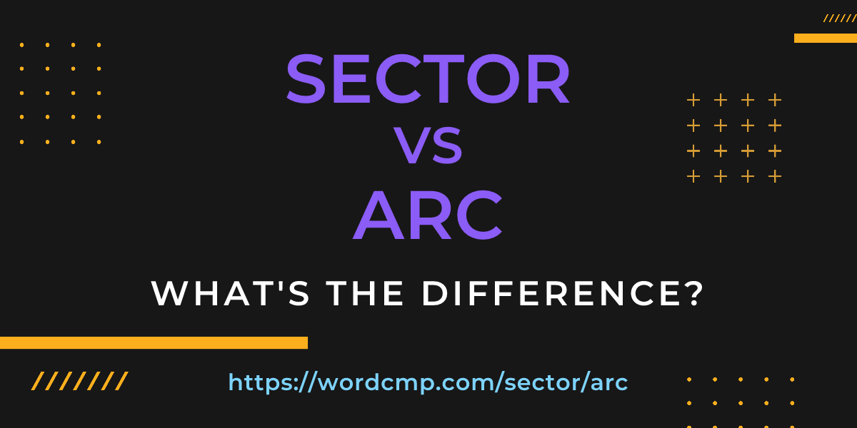 Difference between sector and arc